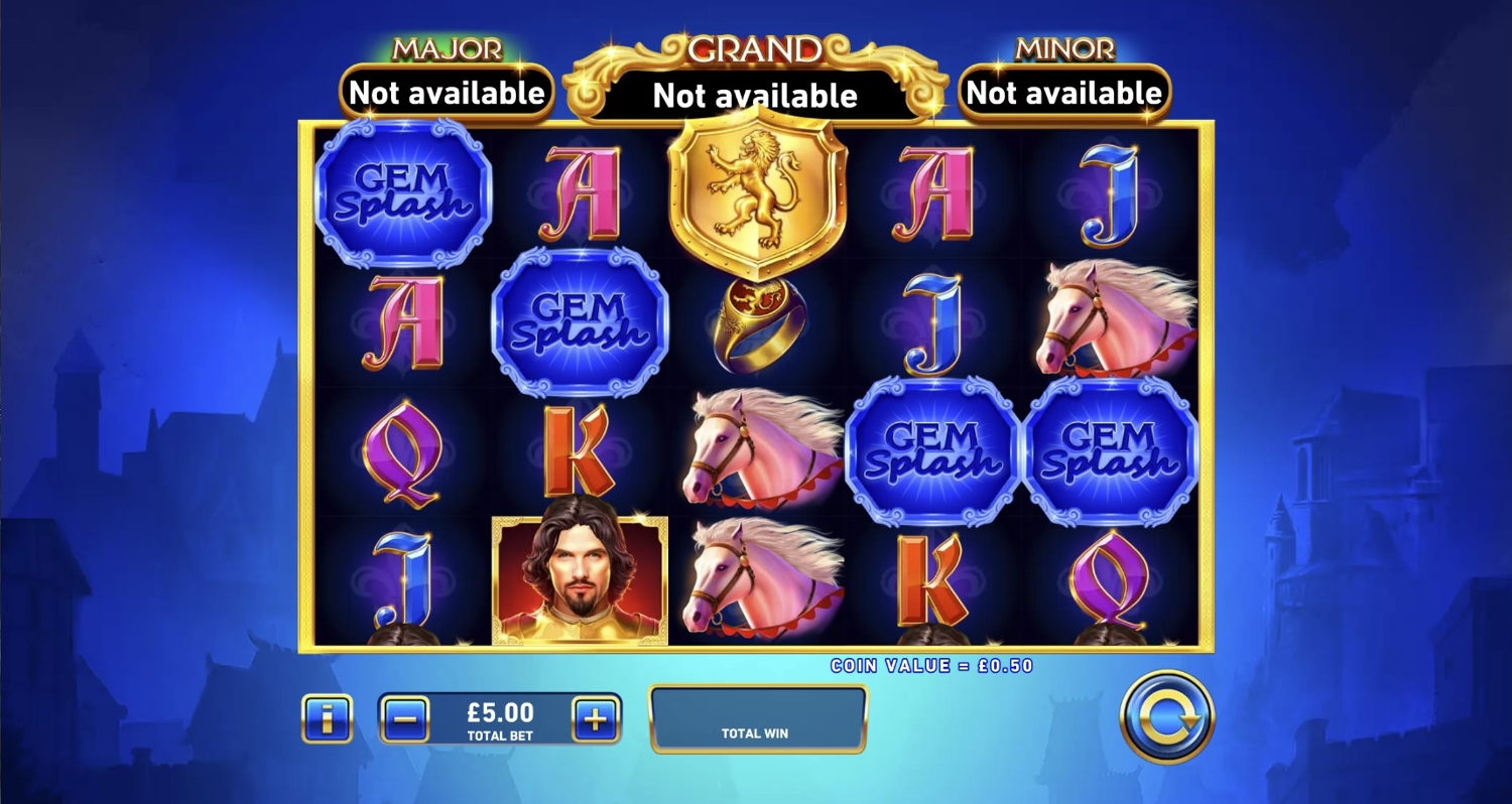 Gem Splash: Kings Court Slot Gameplay