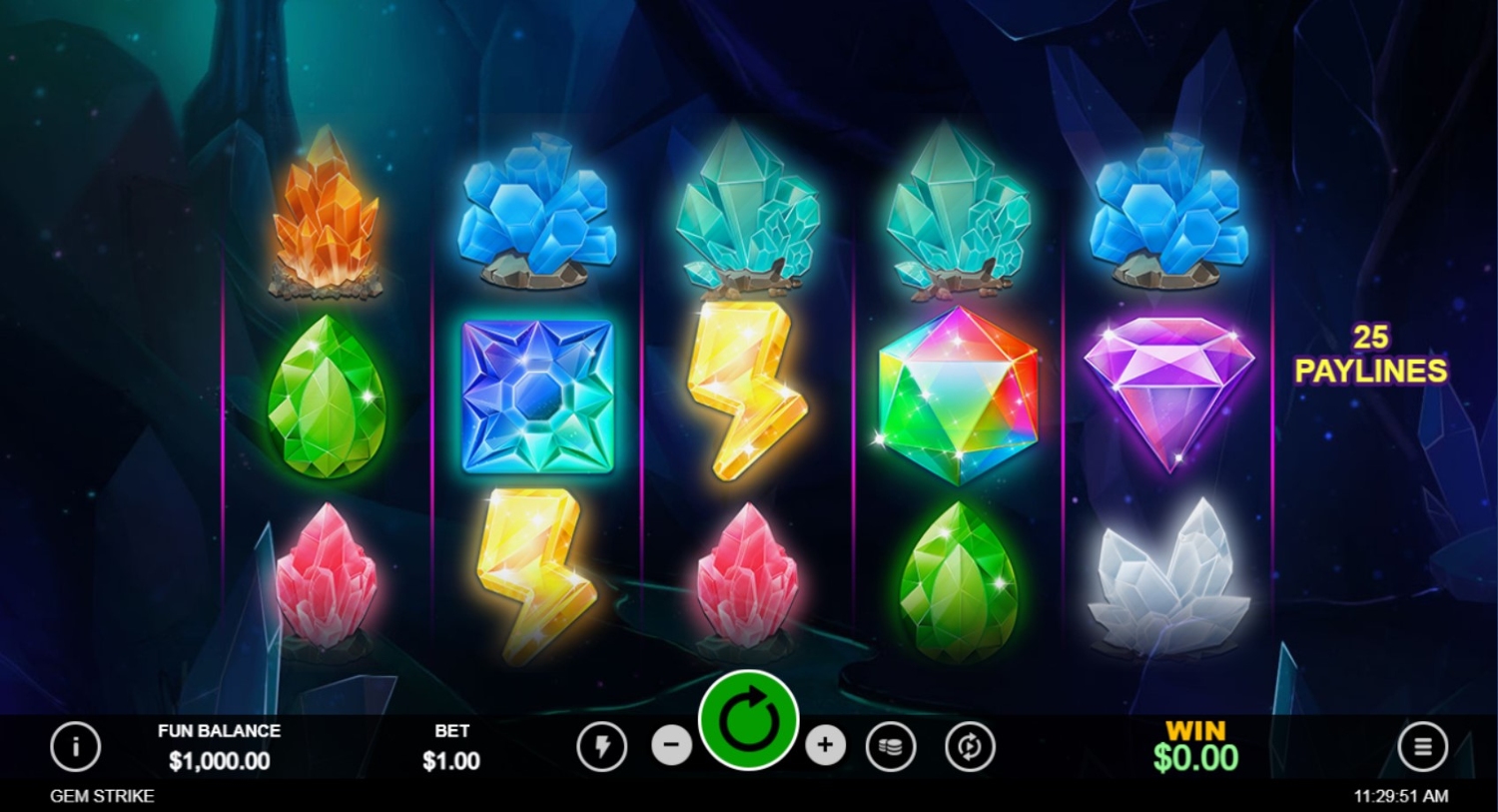 Gem Strike Slot Gameplay