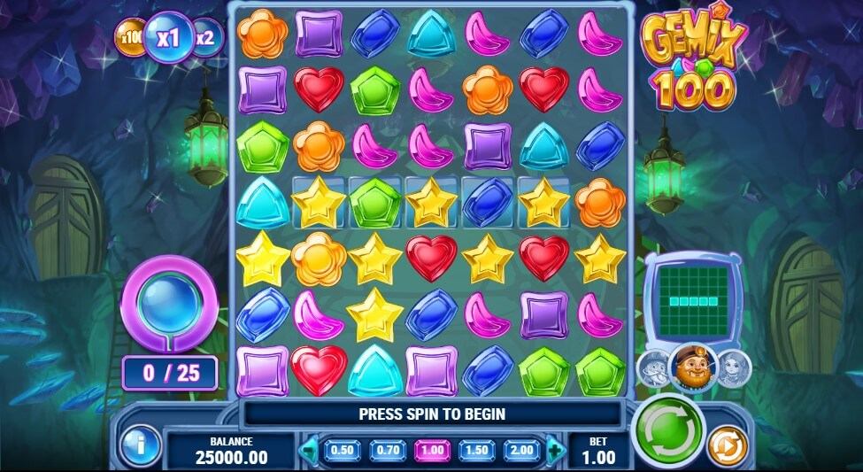 Gemix 100 Slot Gameplay