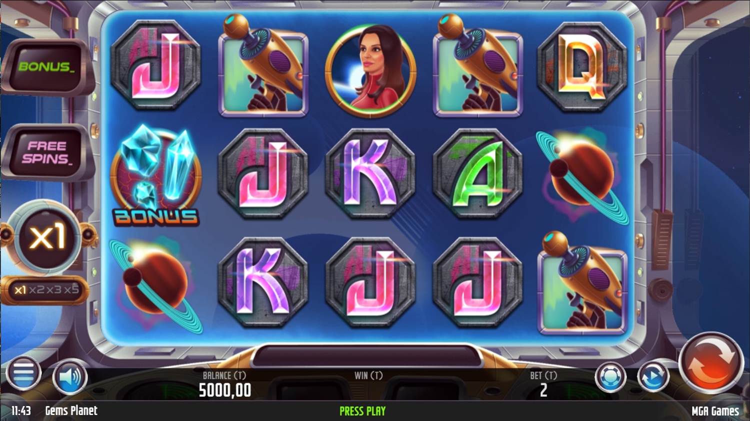 Gems Planet Slot Gameplay