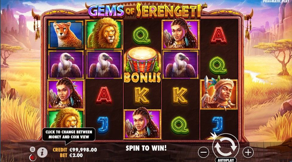 Gems of Serengeti Slot Gameplay