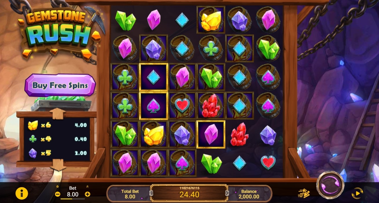 Gemstone Rush Slot Gameplay