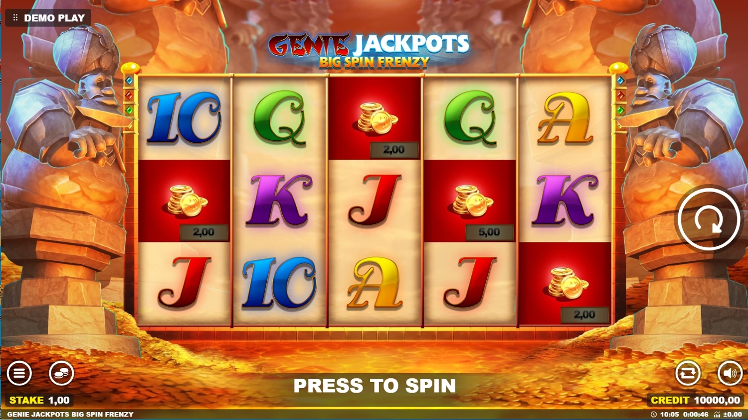 Genie Jackpots: Big Spin Frenzy Slot Gameplay