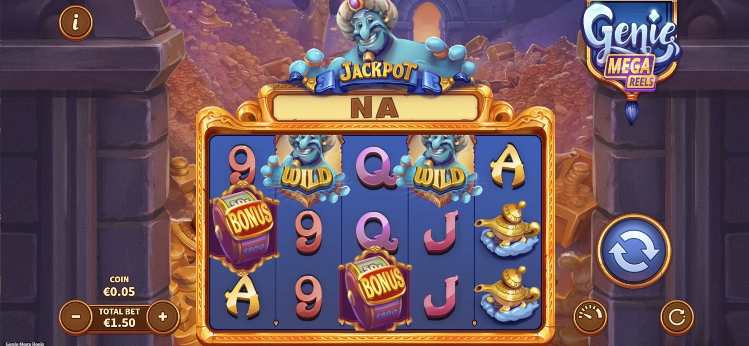 Genie Mega Reels Slot Gameplay