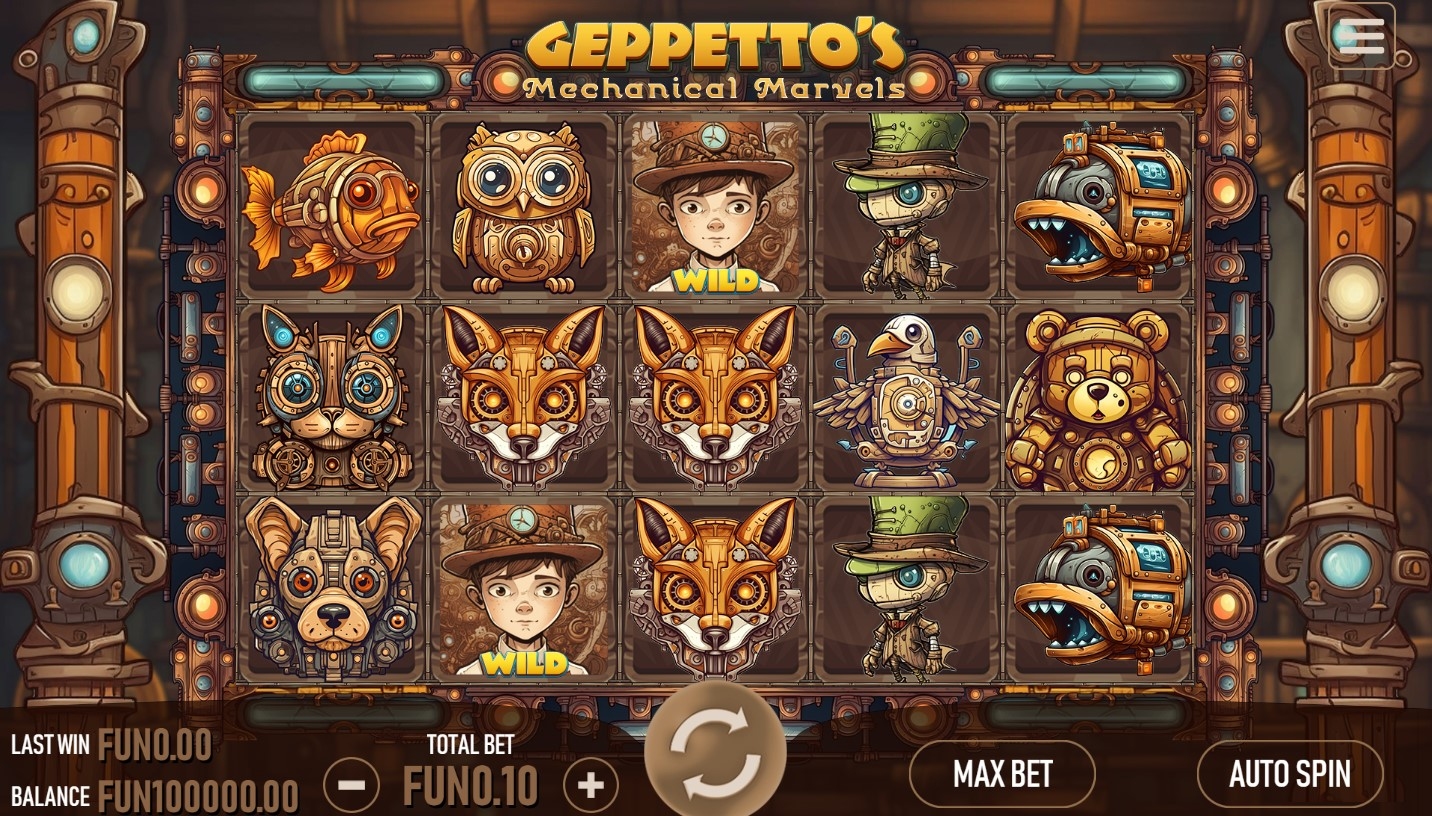 Geppetto's Mechanical Marvels Slot Gameplay