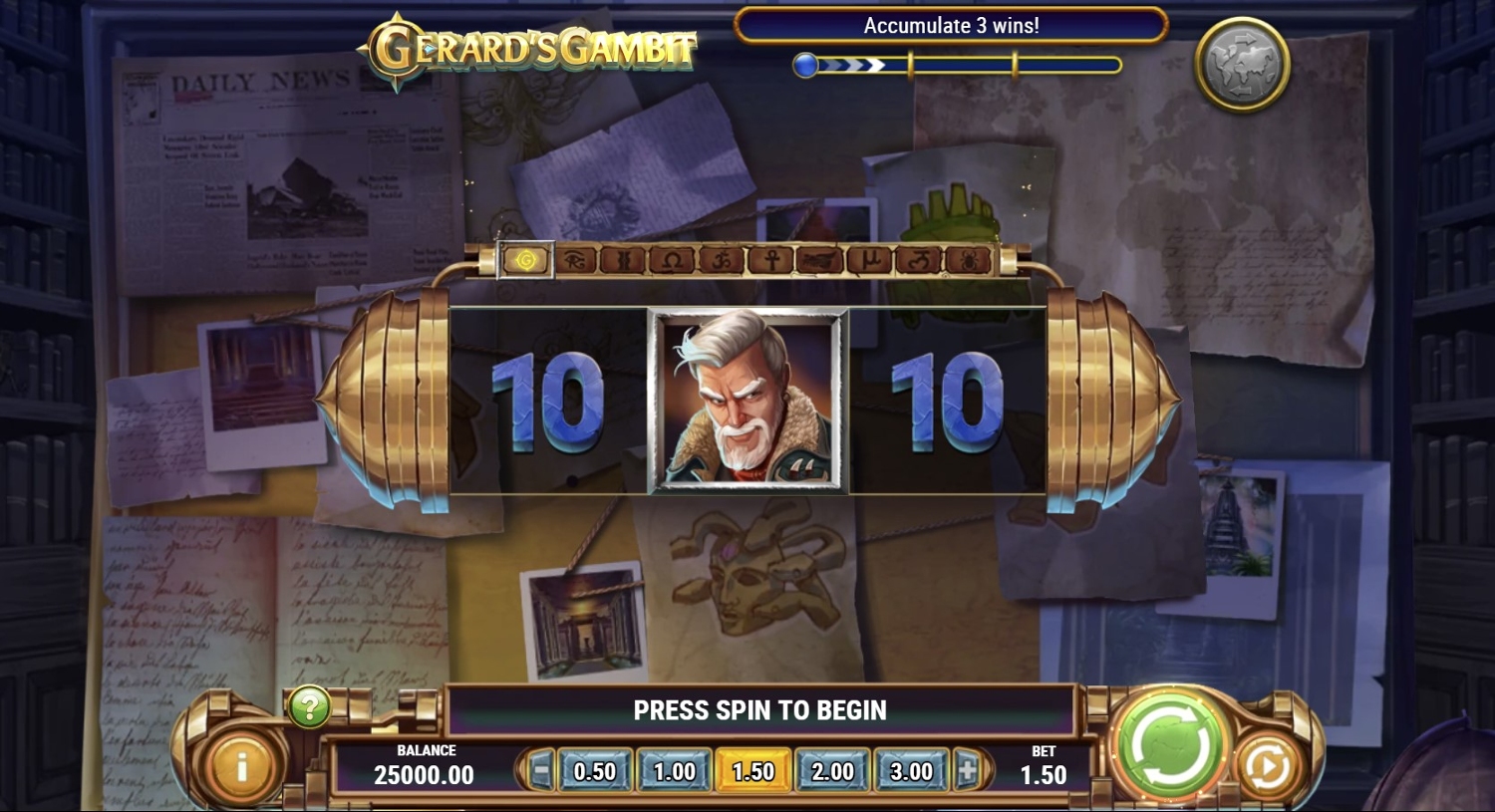 Gerards Gambit Slot Gameplay