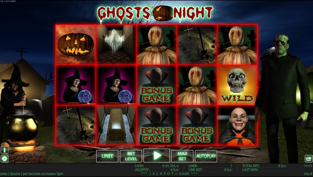 Ghosts' Night Slot Gameplay