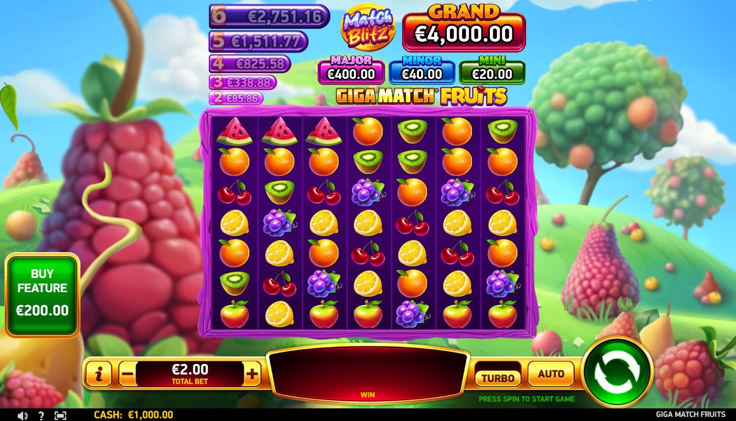Giga Match Fruits Slot Gameplay