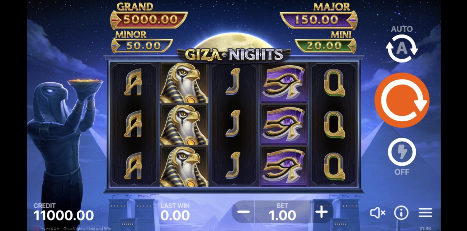 Giza Nights: Hold and Win Slot Gameplay