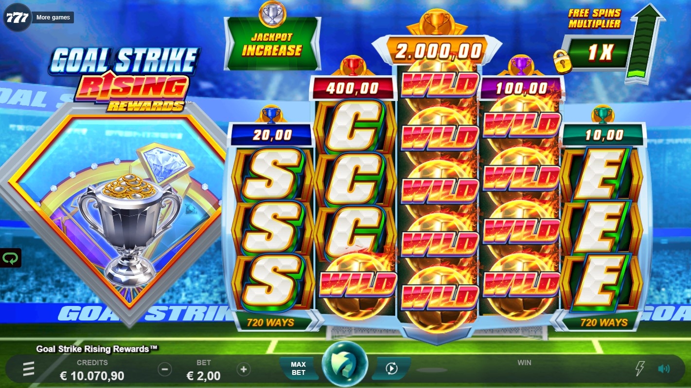 Goal Strike Rising Rewards Slot Gameplay