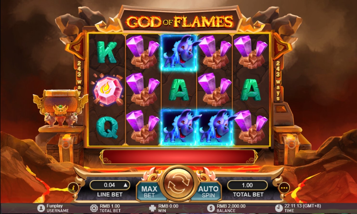 God of Flames Slot Gameplay