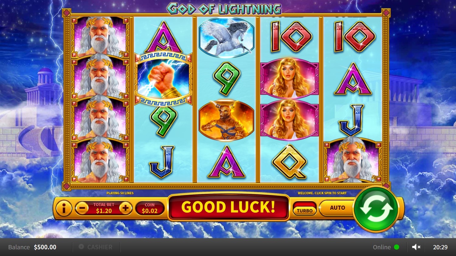 God of Lightning Slot Gameplay