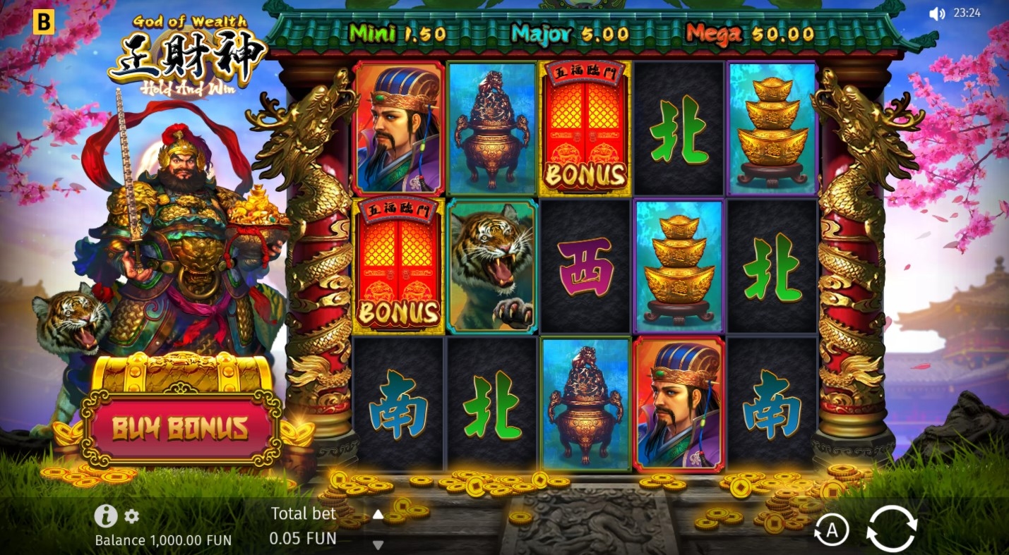 God of Wealth Hold and Win Slot Gameplay
