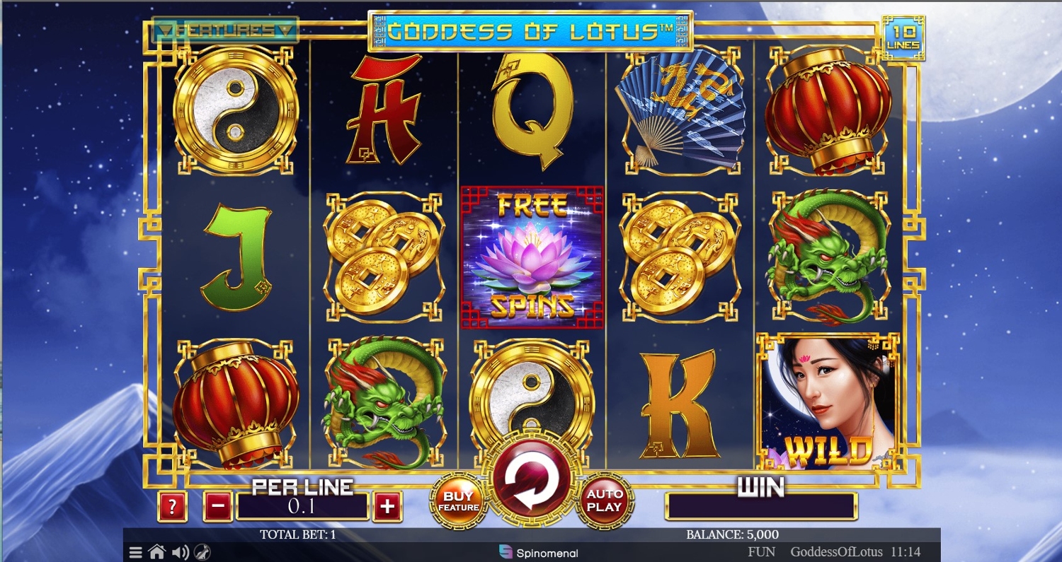 Goddess of Lotus 10 Lines Slot Gameplay