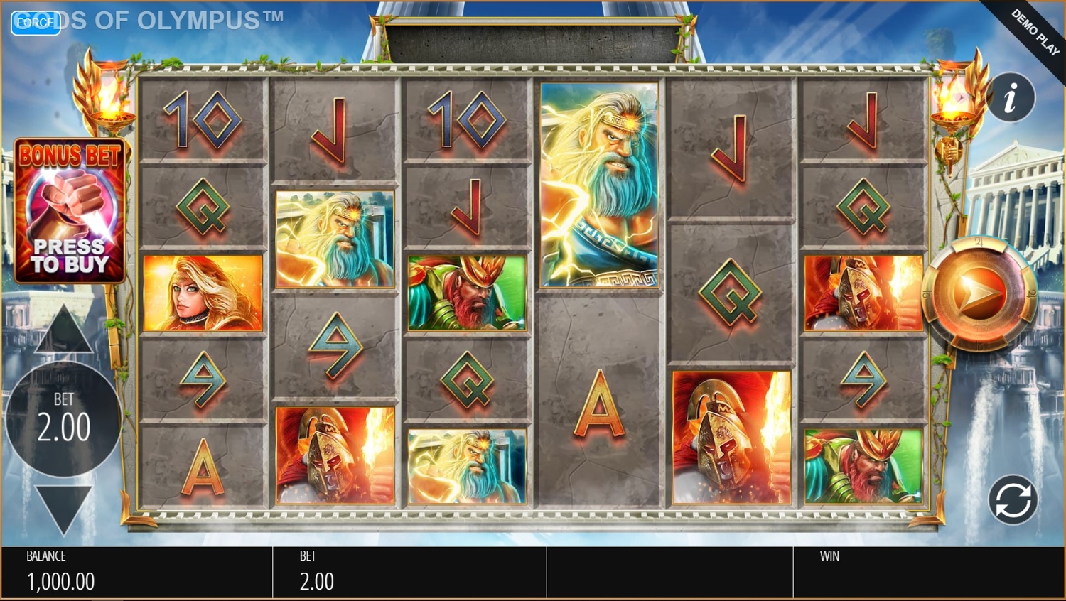 Gods of Olympus Megaways Slot Gameplay