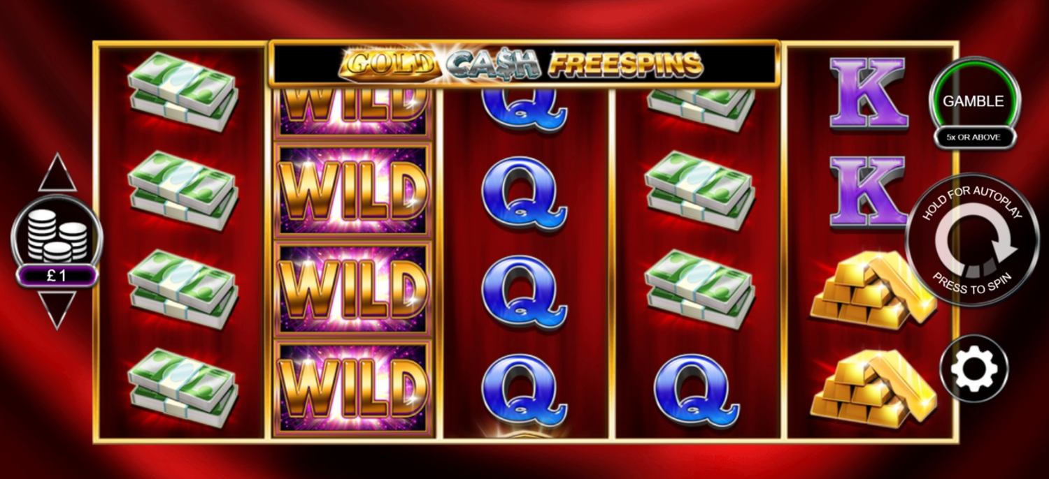 Gold Cash Freespins Slot Gameplay