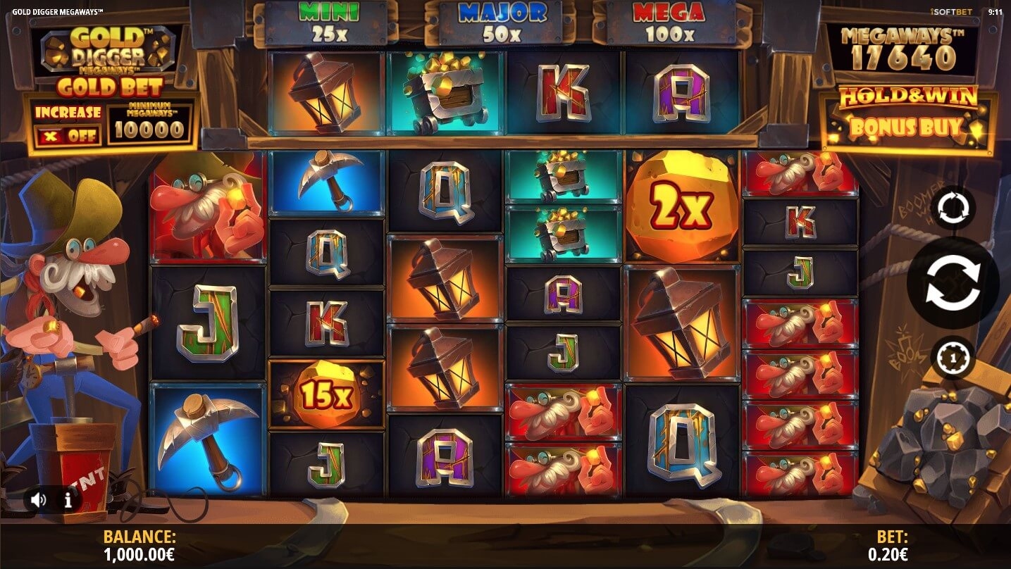Gold Digger Megaways Slot Gameplay