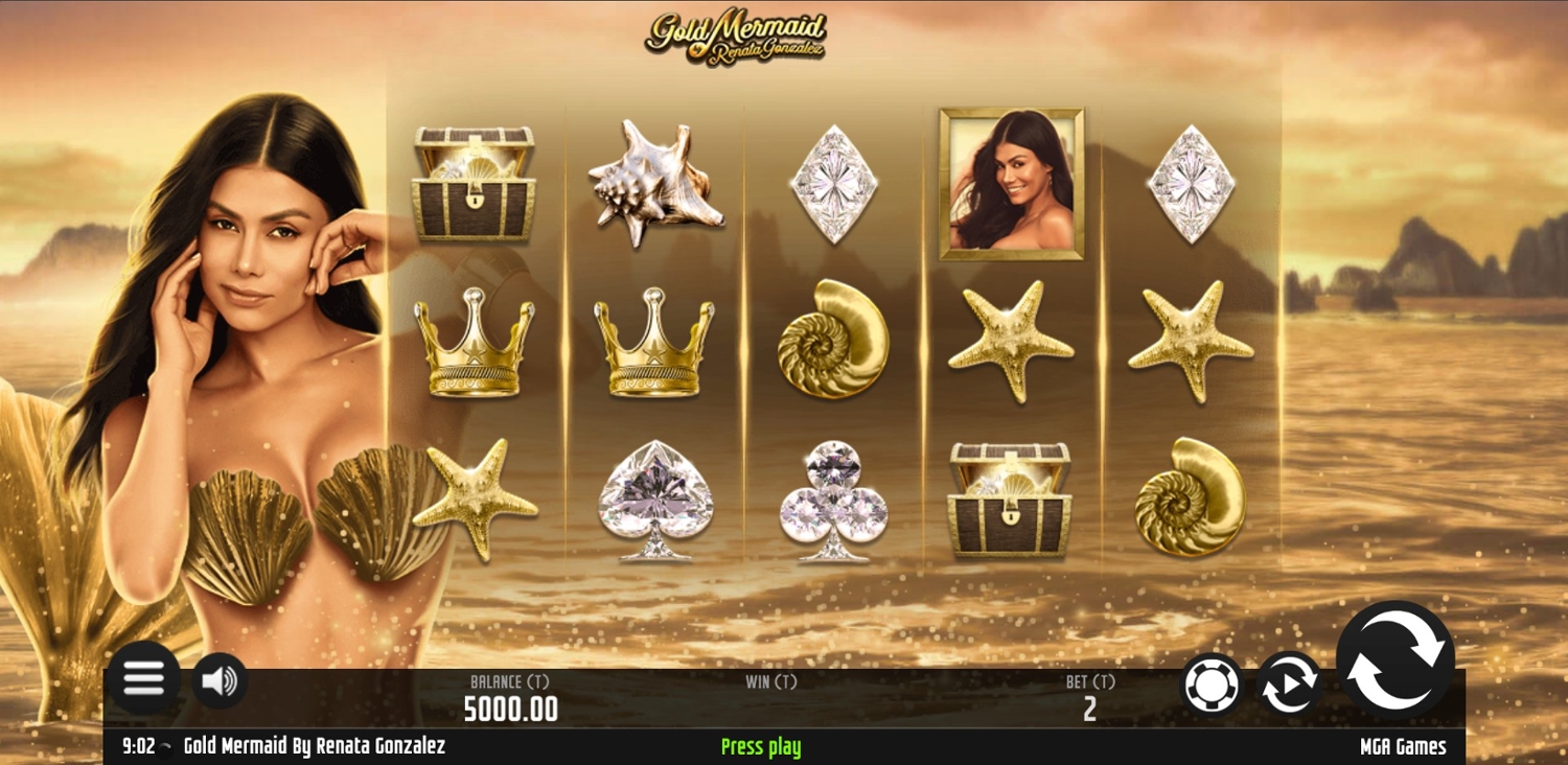 Gold Mermaid By Renata Gonzalez Slot Gameplay