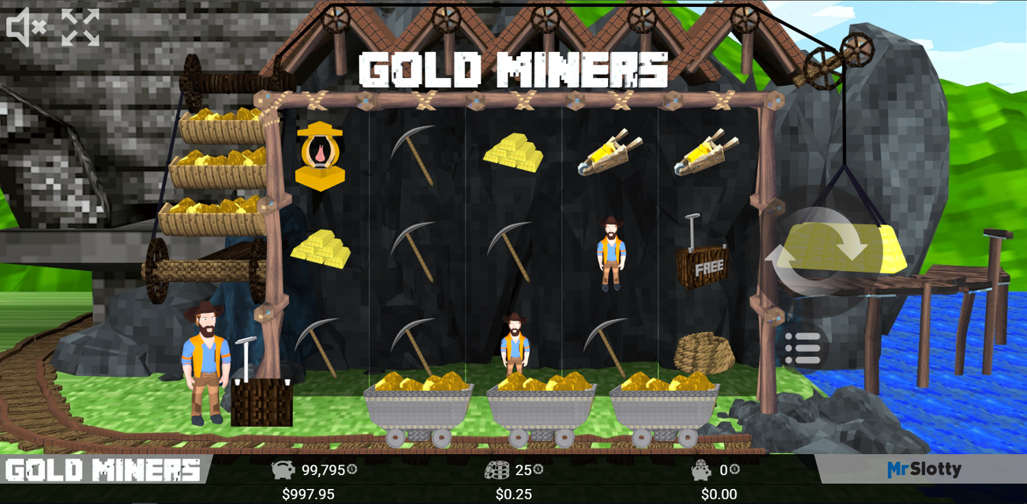 Gold Miners Slot Gameplay