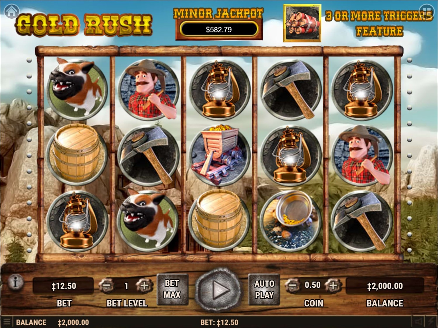 Gold Rush (Habanero) Slot Gameplay