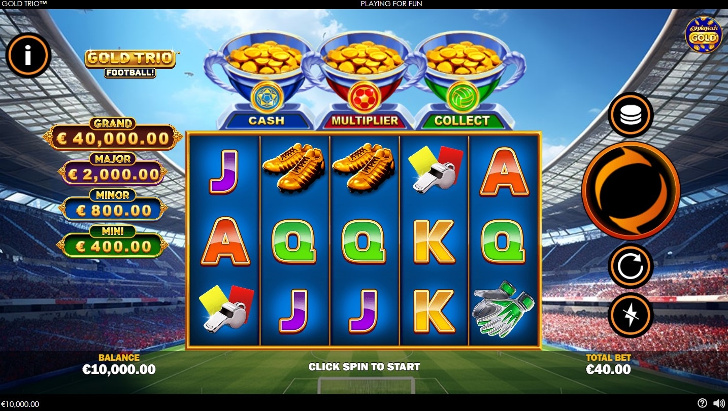 Gold Trio: Football! Slot Gameplay