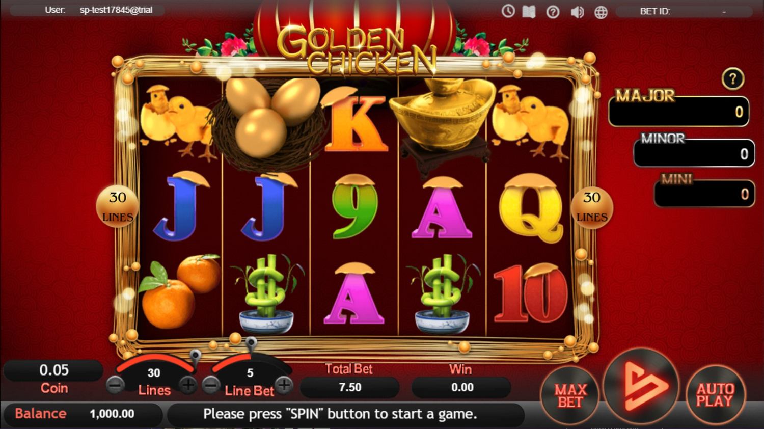 Golden Chicken Slot Gameplay