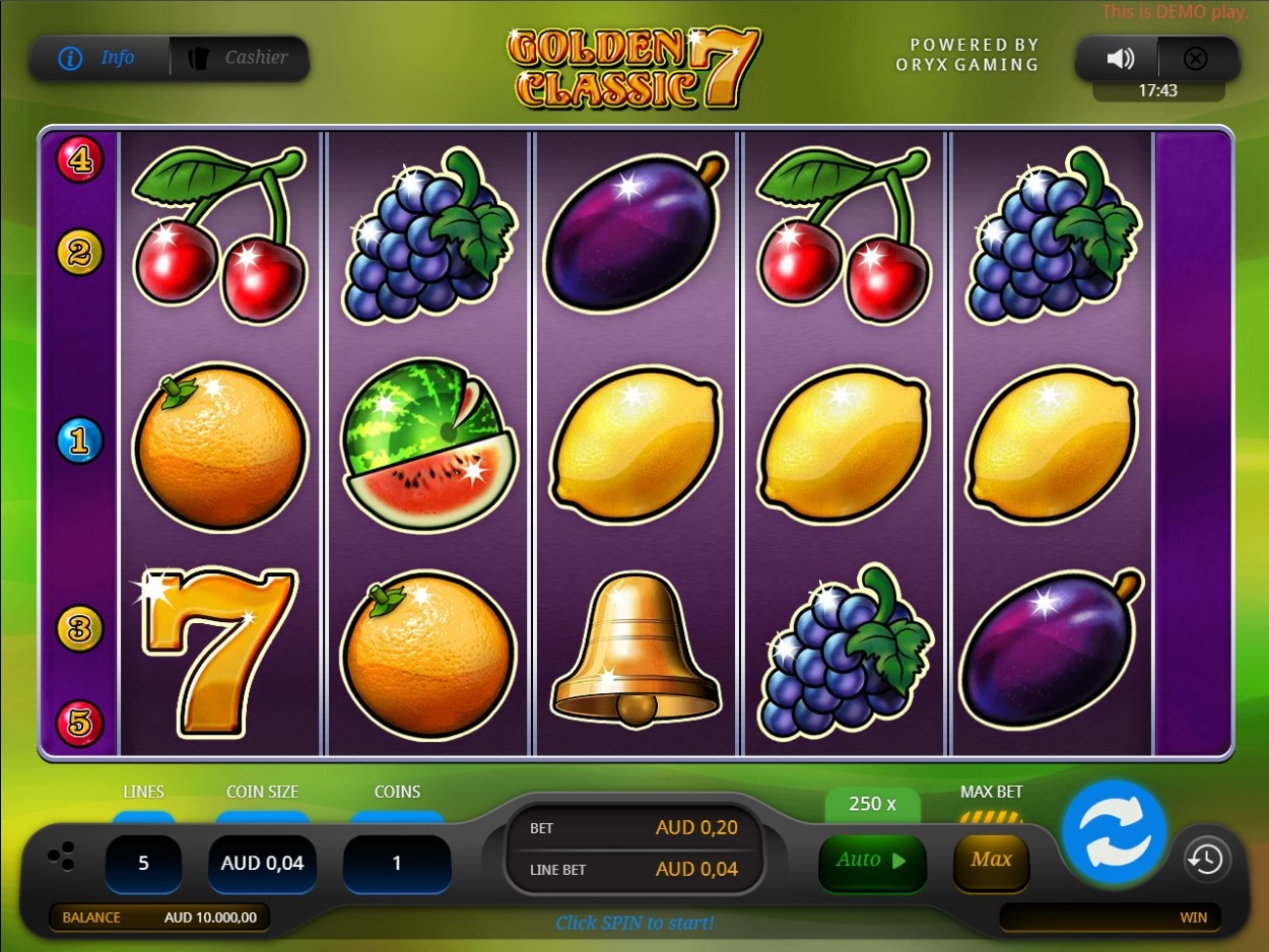 Golden Classic 7 Slot Gameplay