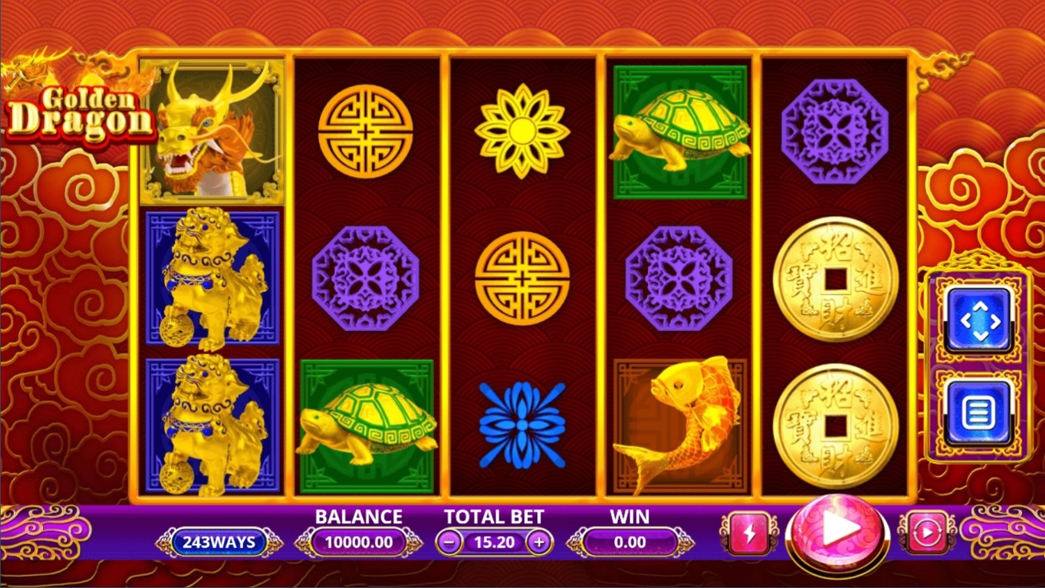 Golden Dragon (Triple Profits Games) Slot Gameplay
