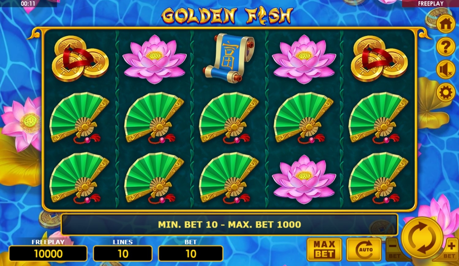 Golden Fish (Amatic Industries) Slot Gameplay