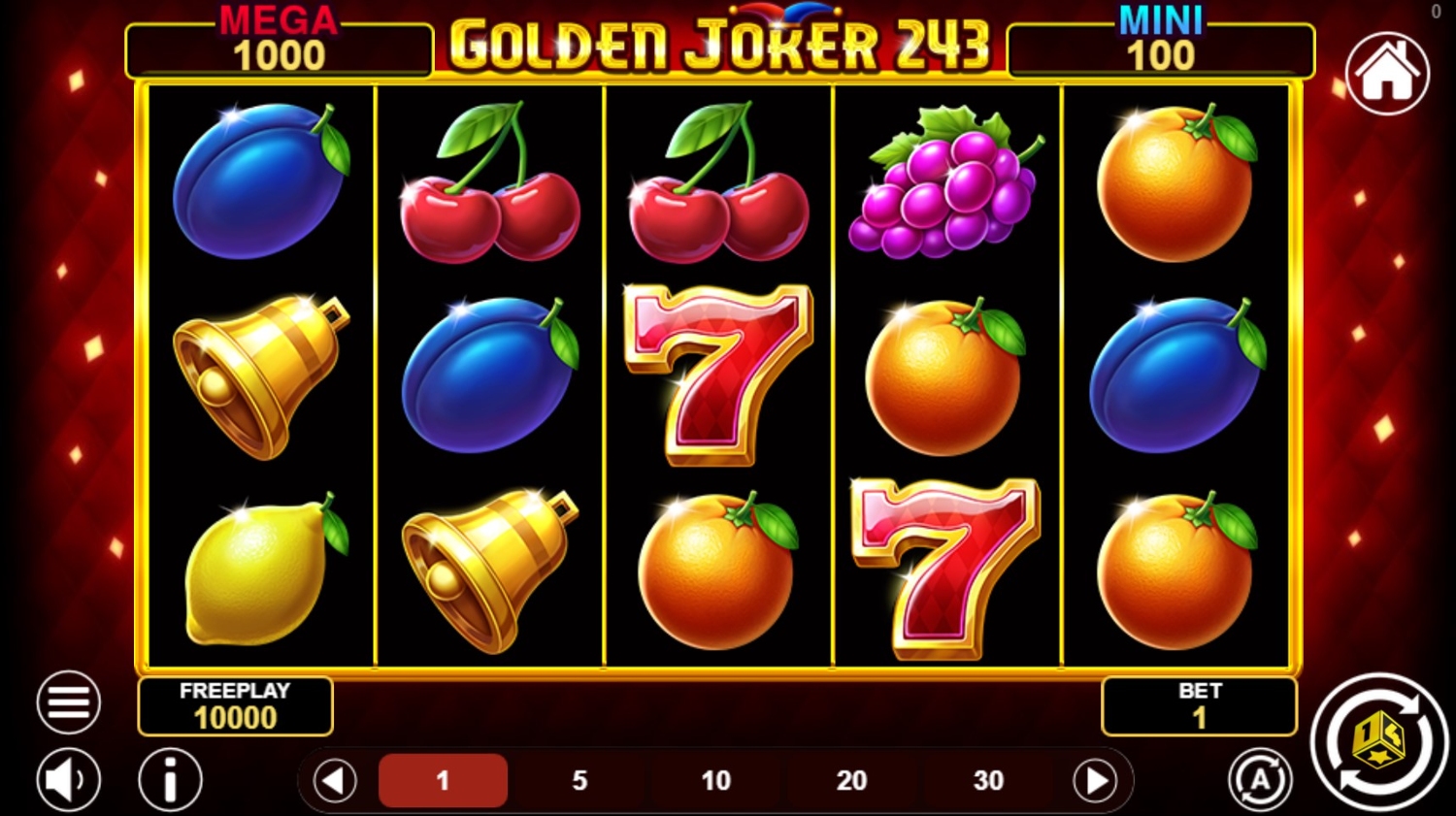 Golden Joker 243 Slot Gameplay