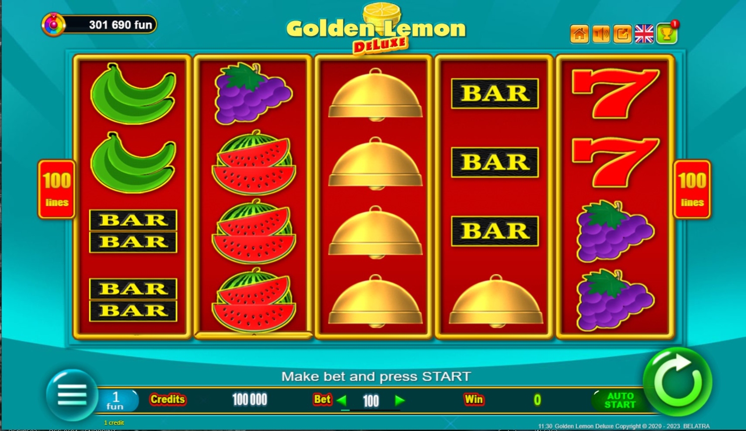 Golden Lemon Deluxe Slot Gameplay