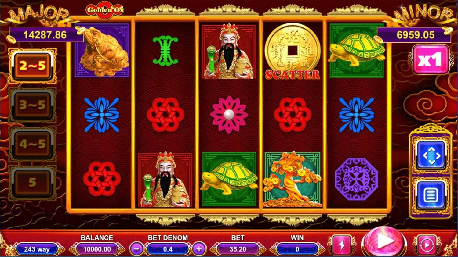 Golden Ox (Triple Profits Games) Slot Gameplay