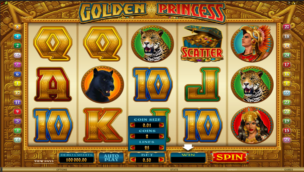 Golden Princess Slot Gameplay