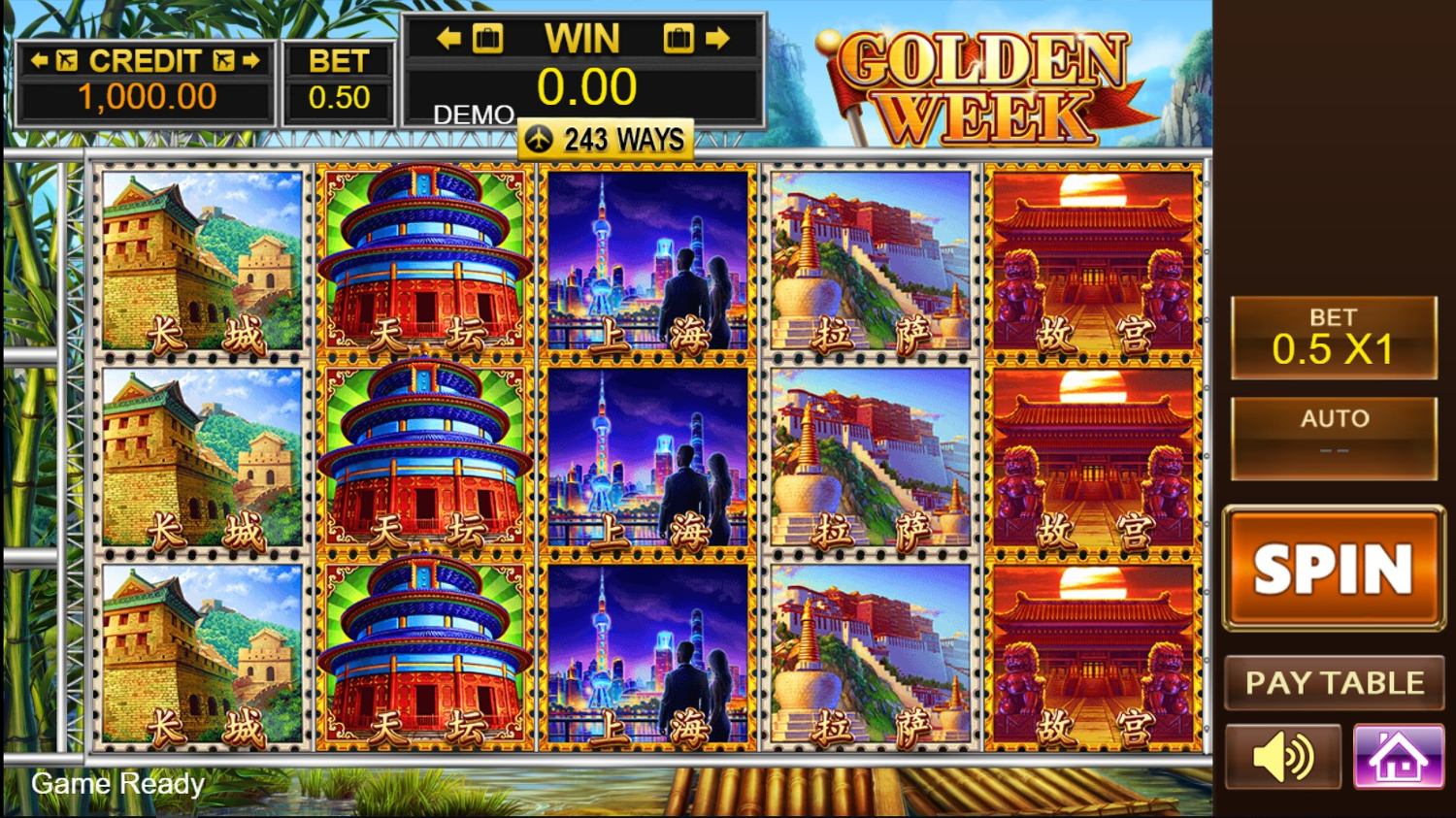 Golden Week Slot Gameplay