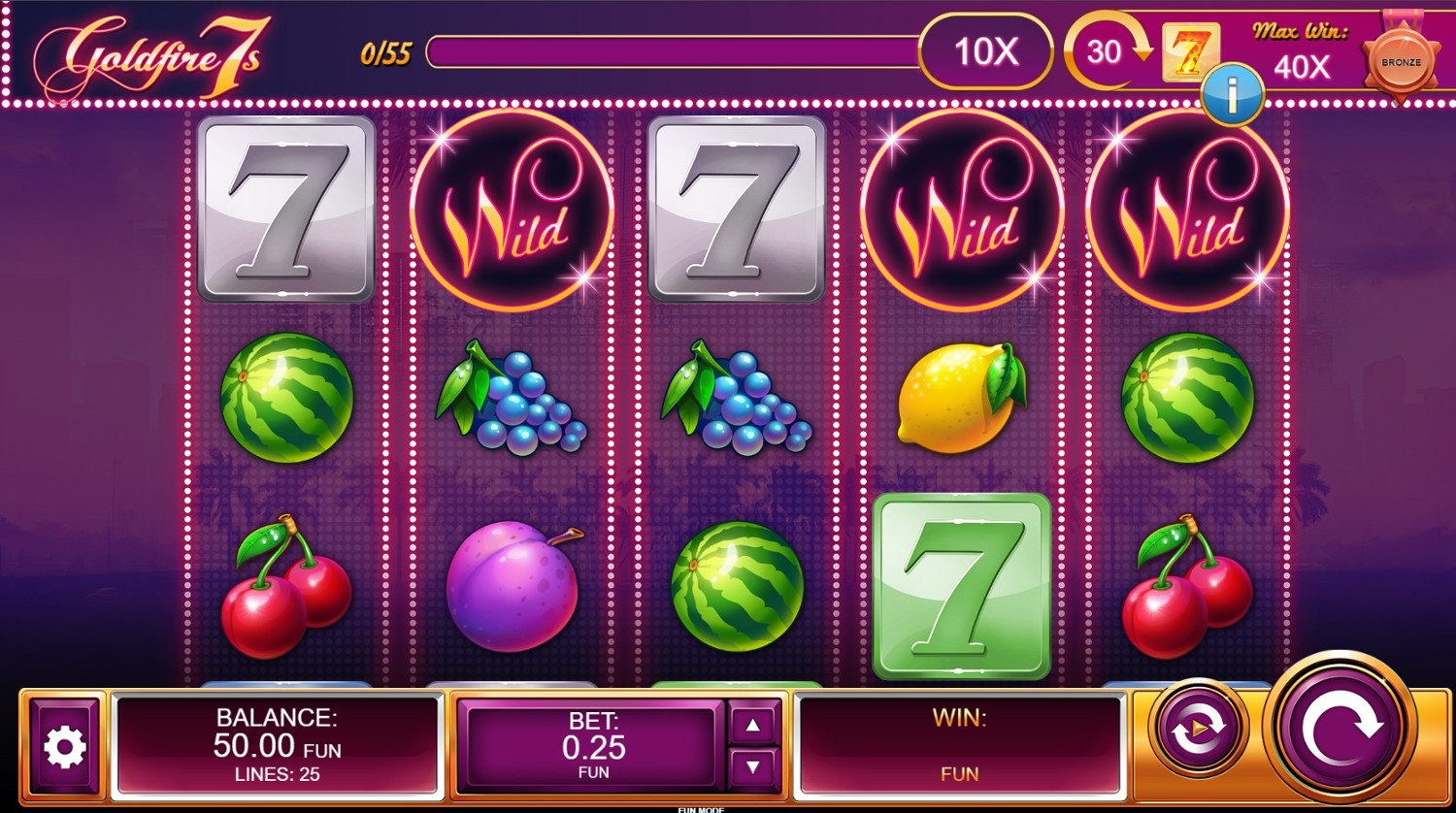 Goldfire 7s Slot Gameplay