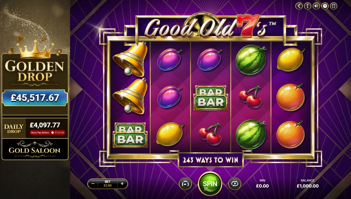 Good Old 7's Slot Gameplay