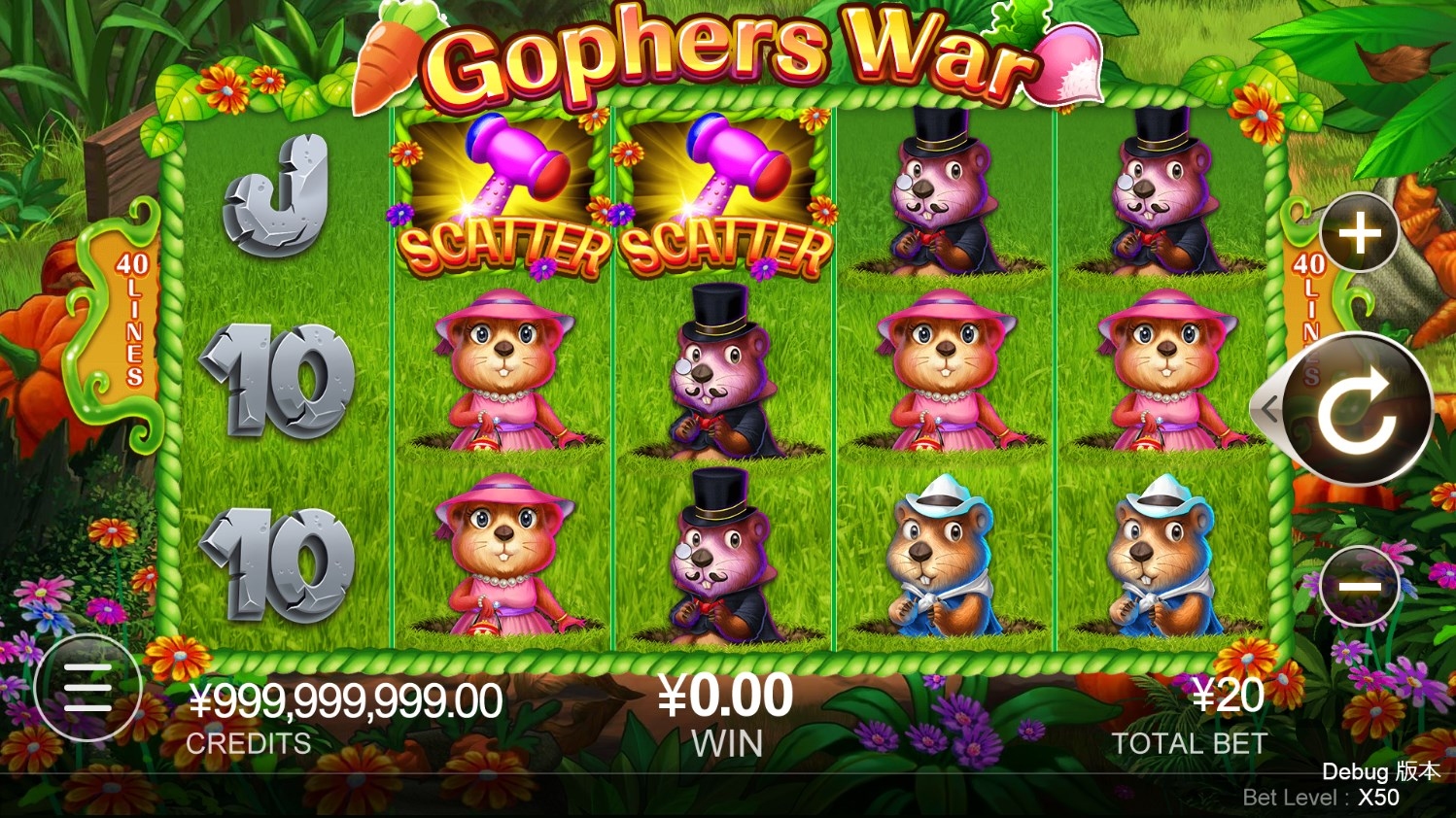 Gophers War Slot Gameplay