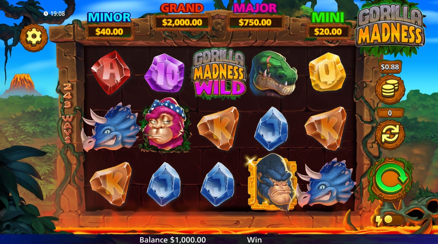 Gorilla Madness Slot Gameplay