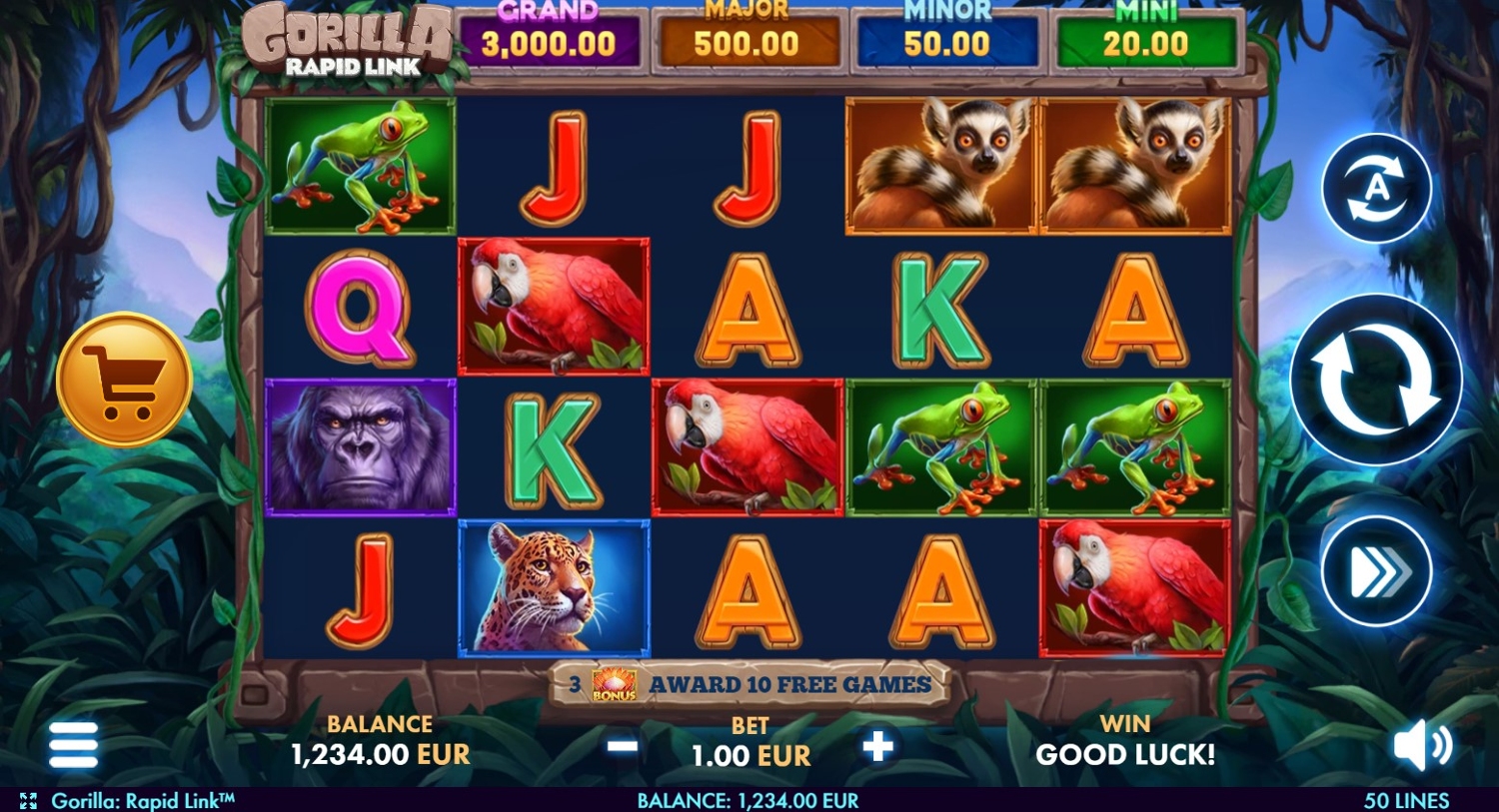 Gorilla Rapid Link Slot Gameplay