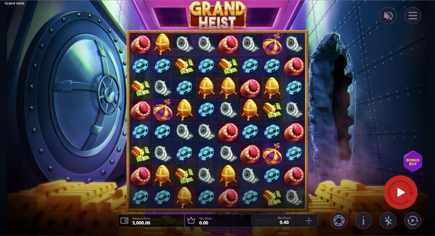 Grand Heist Feature Buy Slot Gameplay