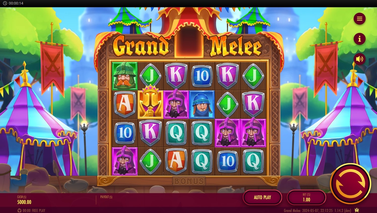 Grand Melee Slot Gameplay