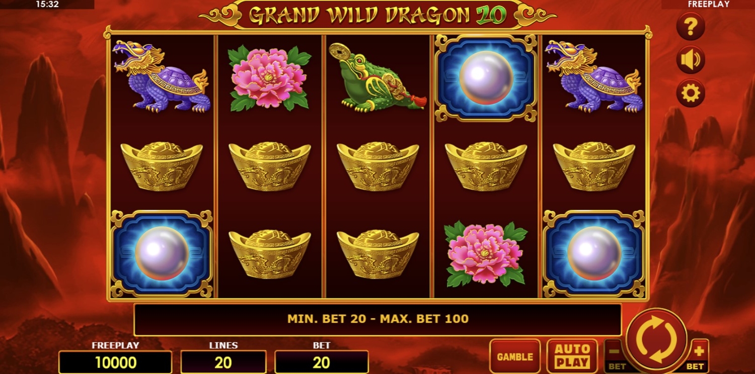 Grand Wild Dragon 20 Slot Gameplay