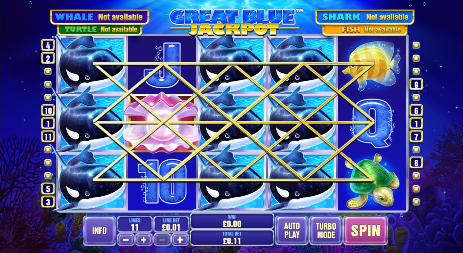 Great Blue Jackpot Slot Gameplay