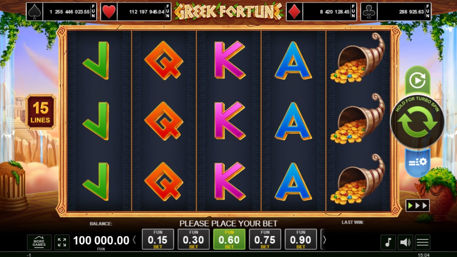 Greek Fortune Slot Gameplay