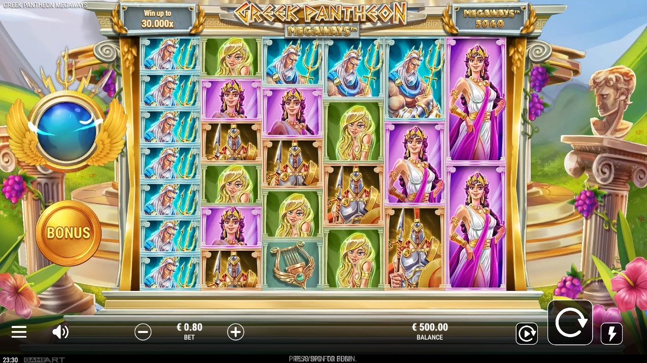 Greek Pantheon Megaways Slot Gameplay