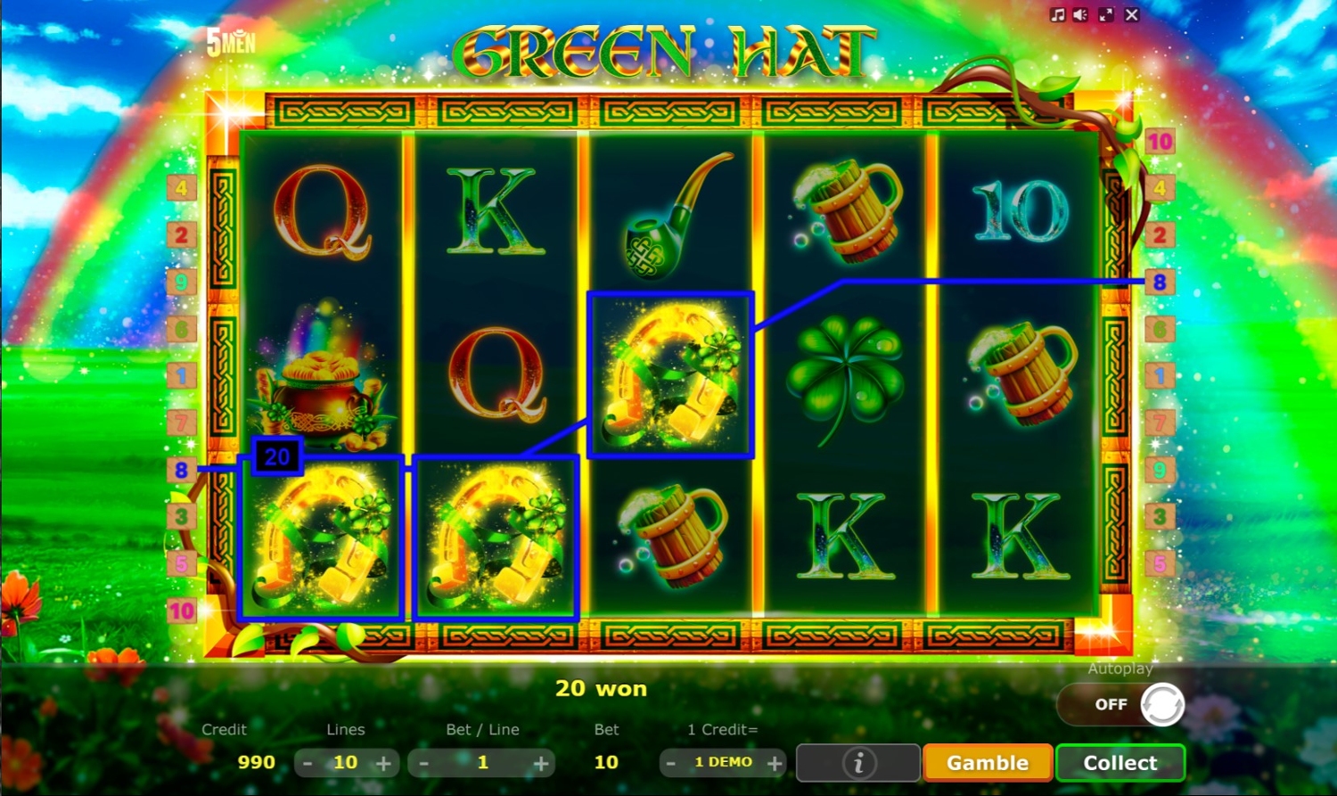 Green Hat Slot Gameplay