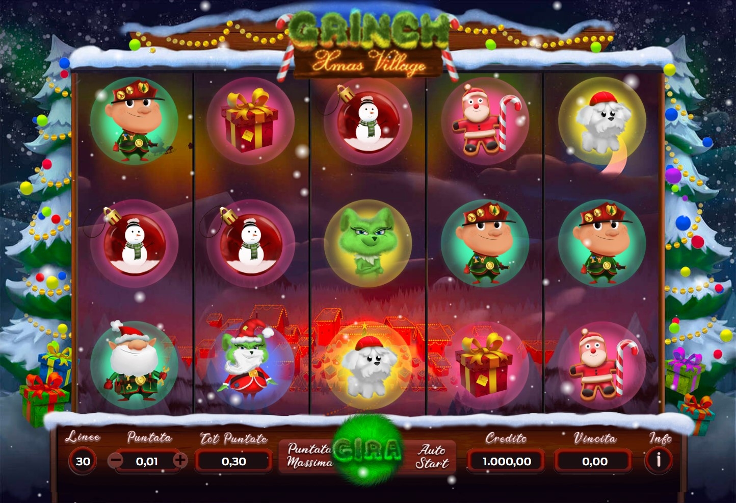 Grinch Xmas Village Slot Gameplay