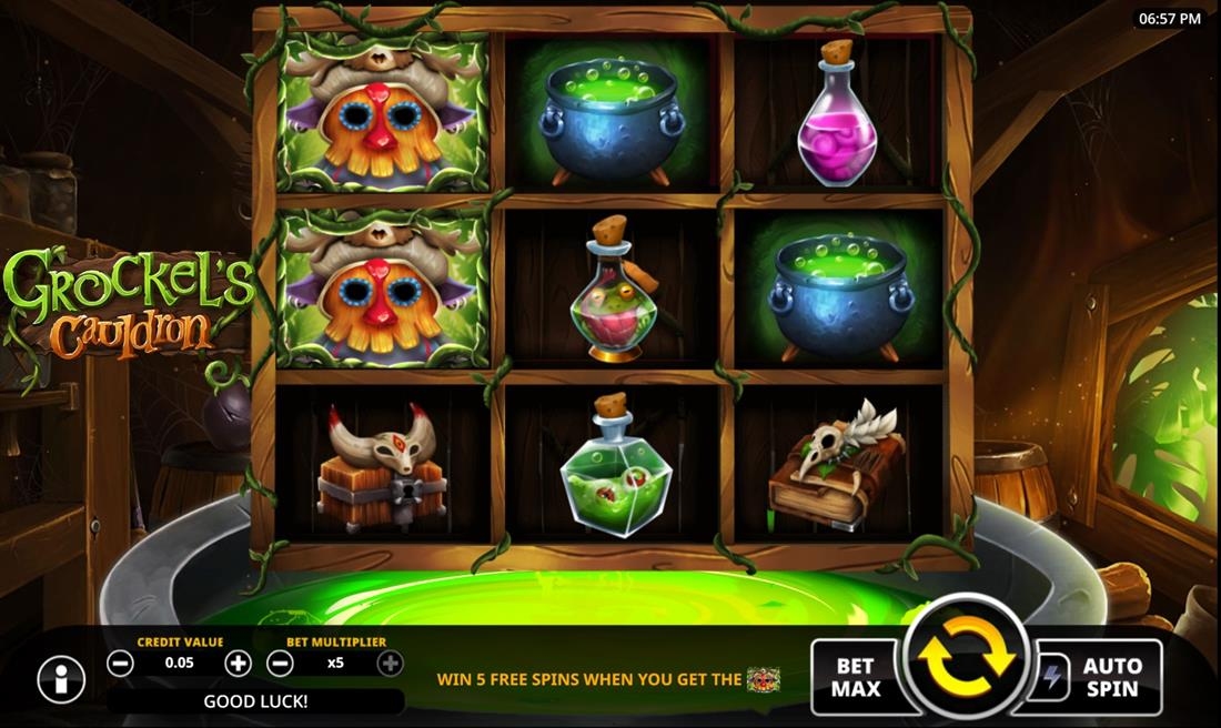 Grockel's Cauldron Slot Gameplay