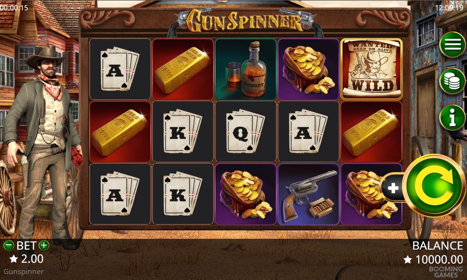 Gun Spinner Slot Gameplay