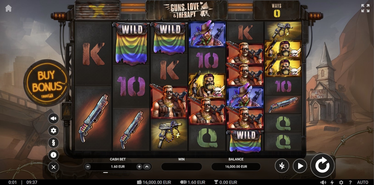 Guns, Love and Therapy Slot Gameplay